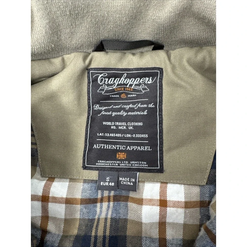 Craghoppers Utility Vest Gilet Mens Brown Lined S Walking Hiking Fishing Heavy